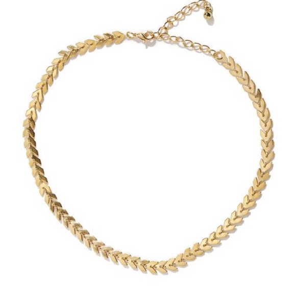 Gold chevron / arrow choker chain - Picture 2 of 5